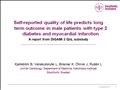 Health-related quality of life predicts survival in patients with type 2 diabetes and myocardial infarction: a report from the DIGAMI2 trial