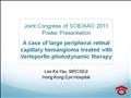 A case of large peripheral retinal capillary hemangioma with recurrent exudation treated with Verteporfin photodynamic therapy