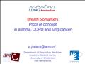 Breath biomarkers for asthma